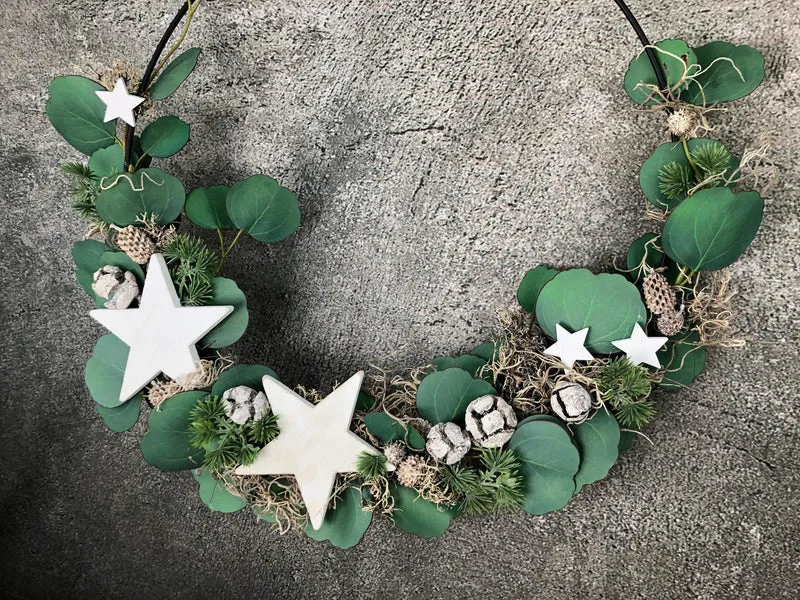 Eukalyptus Ring Fensterschmuck – Weihnachtsdeko stilvoll