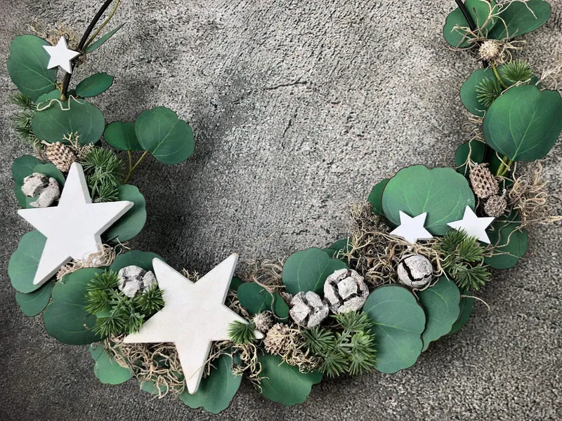 Eukalyptus Ring Fensterschmuck – Weihnachtsdeko stilvoll