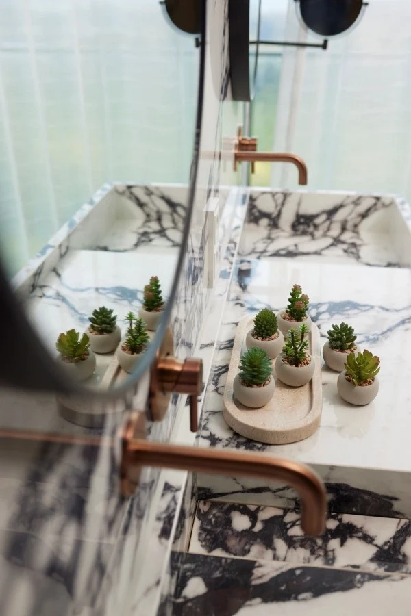 Artificial mini succulents in cement pot - Succulent mix set 6 - Ø 6.5