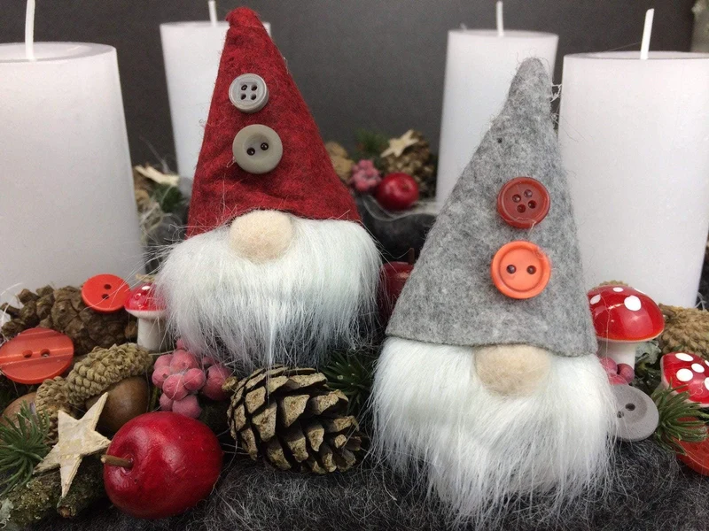 Adventskranz klassisch rund – stilvoll mehrjährig mit Tanne