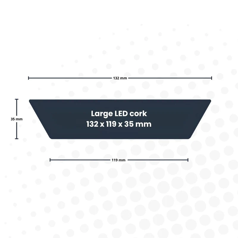 Cork with led Large - Terrarium cork with light - Customizable - 13.2 x 11.9 x 3.5 cm