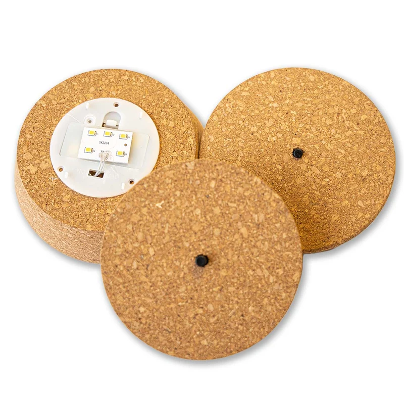Cork with led Large - Terrarium cork with light - Customizable - 13.2 x 11.9 x 3.5 cm
