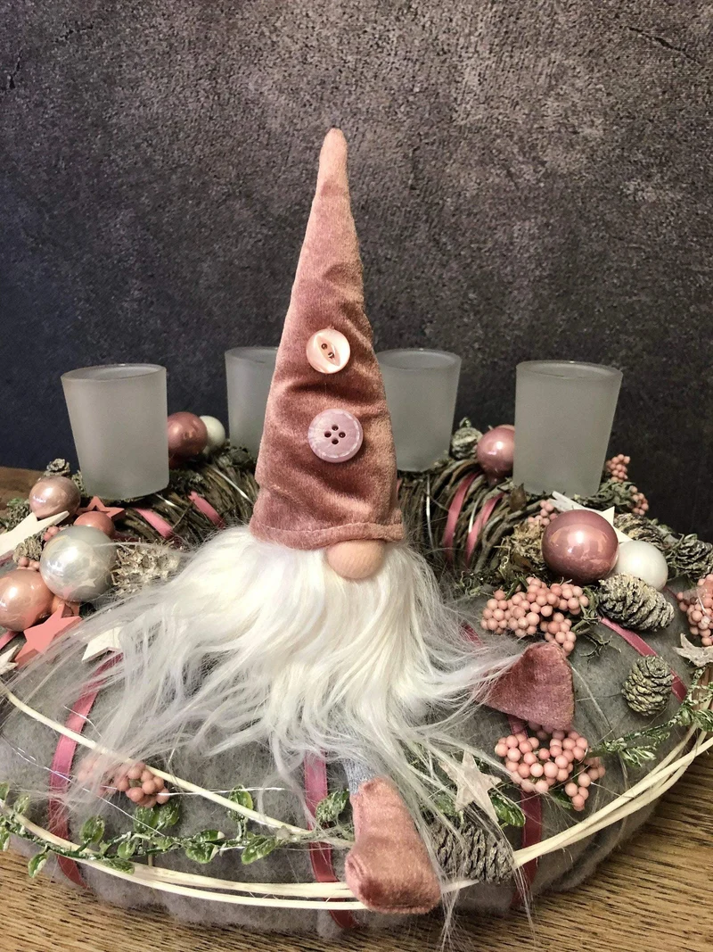 Runder Adventskranz Wichtel Gläser – stimmungsvolle Weihnachtsdeko mit