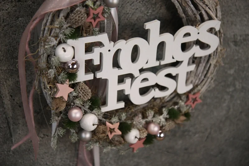Türkranz Weihnachten Frohe Feiertage – Tanne handgefertigt