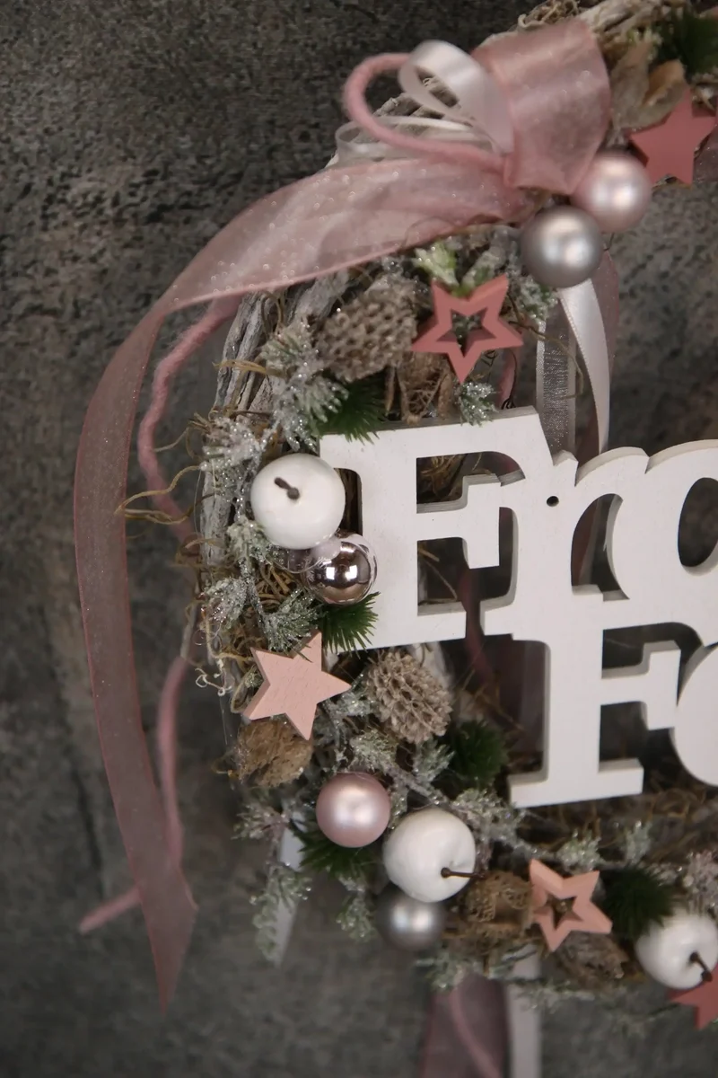 Türkranz Weihnachten Frohe Feiertage – Tanne handgefertigt