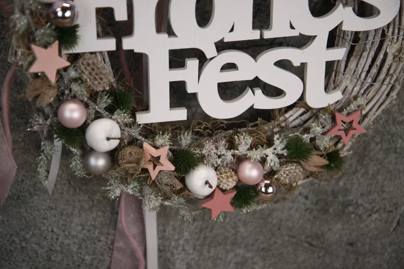 Türkranz Weihnachten Frohe Feiertage – Tanne handgefertigt