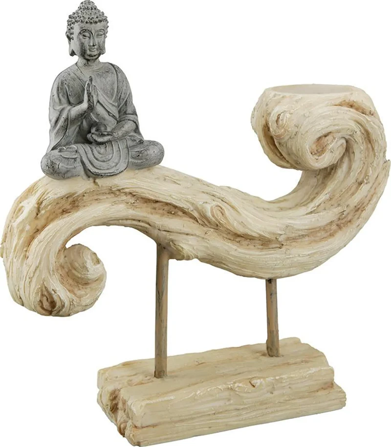 GILDE Teelichtleuchter, "Buddha", Buddhamotiv,