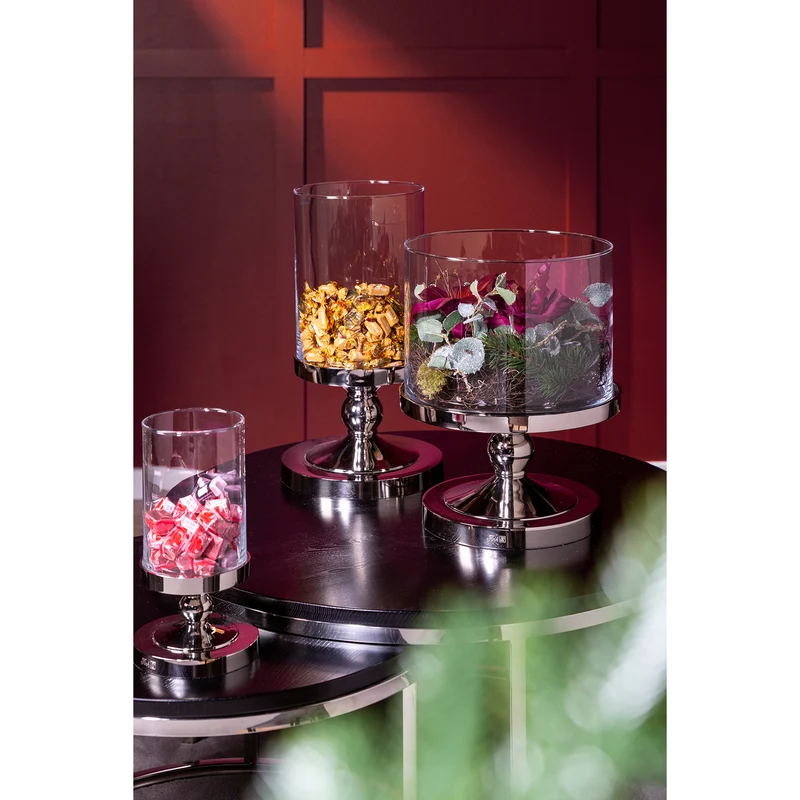LAMONTE Glaszylinder mit Boden transparent