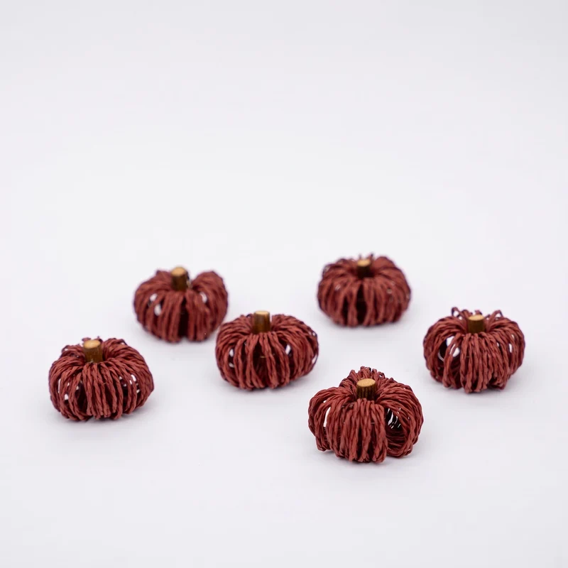 Pumpkin brown - Ø 4 cm - 6 pcs - Natuteral material