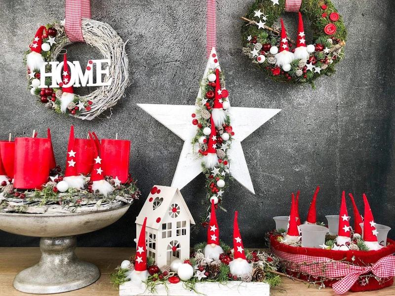Fensterschmuck Stern 40cm mit Wichtel – Weihnachtsdeko LED Wunschfarbe