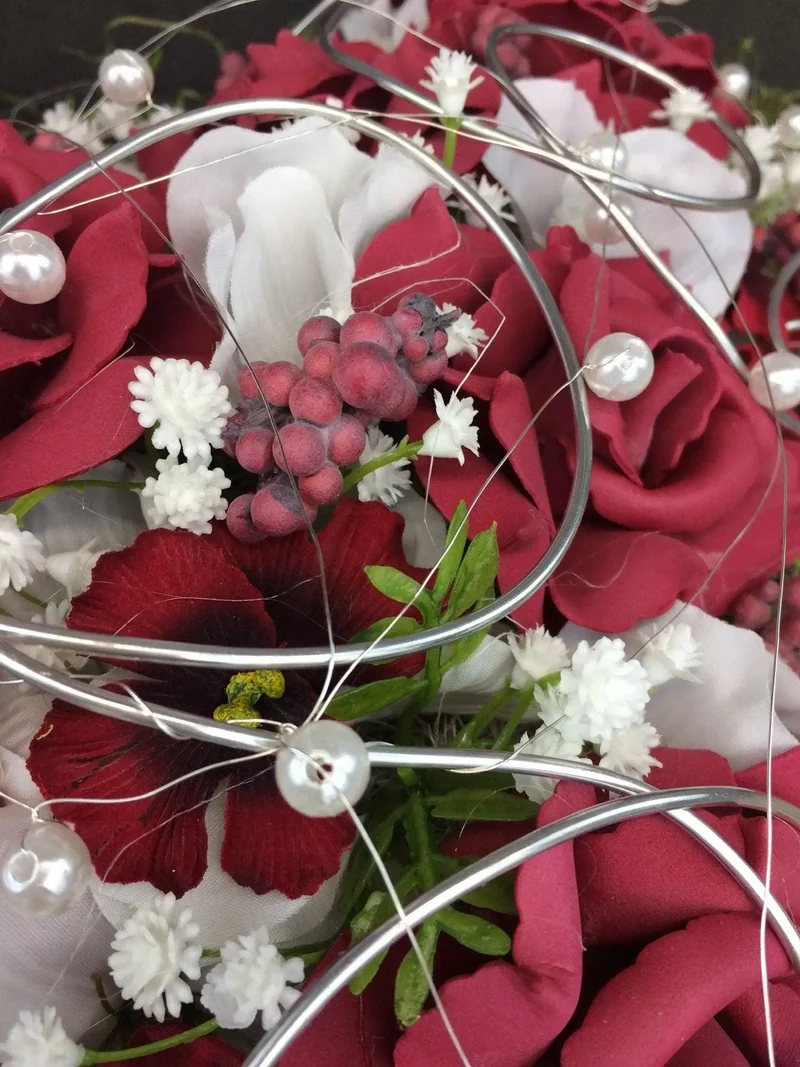 Grabherz Hortensie Seidenblumen – langlebiger Grabschmuck