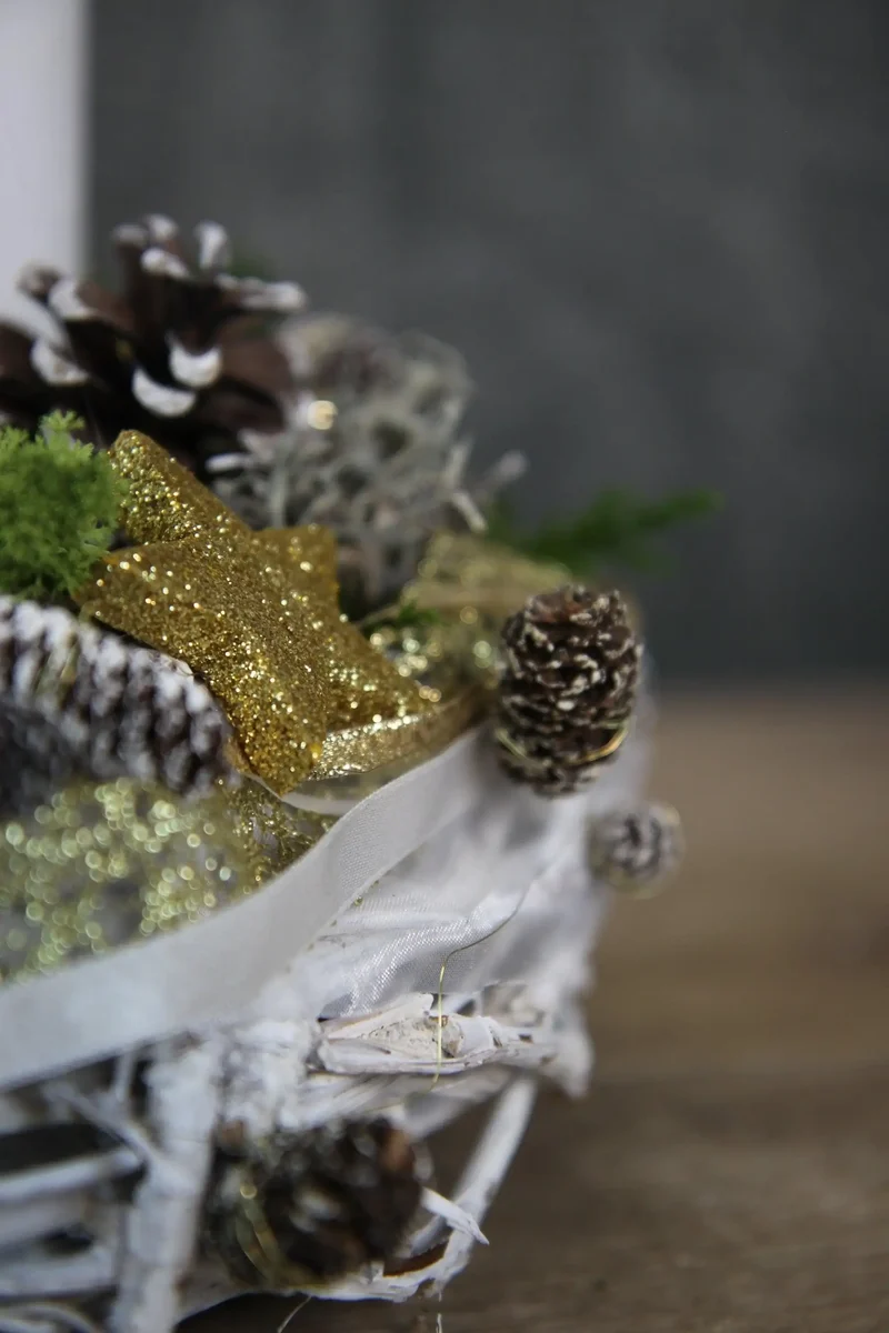Adventskranz gefrostet rund – stilvoll langlebig