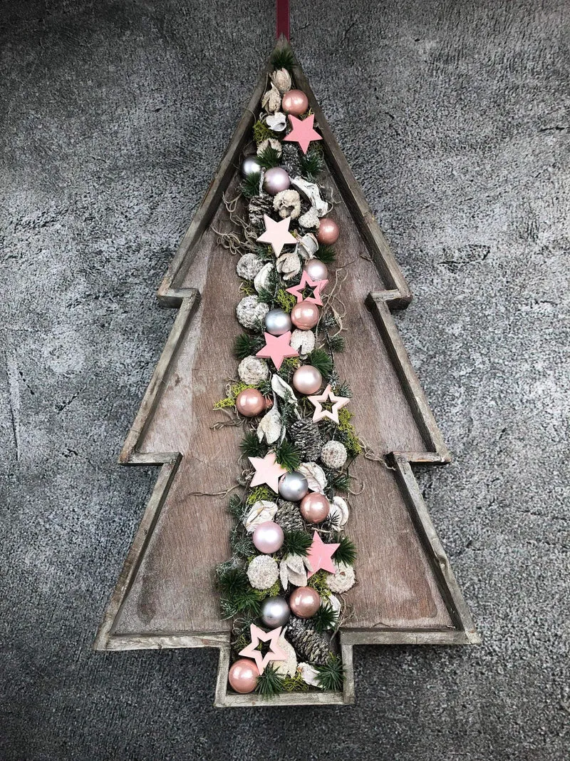 Weihnachtskranz mit Tannenbaum – Türkranz Weihnachten Tanne