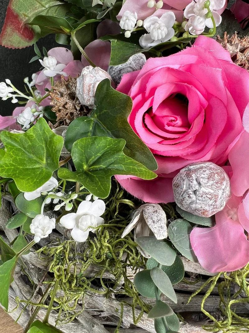 Grabgesteck Hortensie – Grabschmuck Seidenblumen langlebig