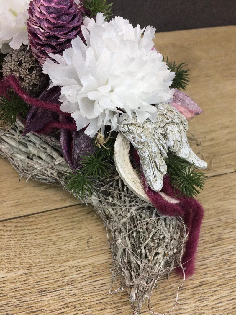 Grabgesteck Nelke Seidenblumen – langlebiger Grabschmuck
