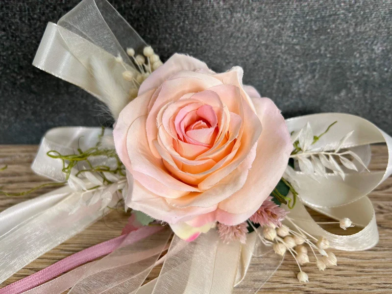 Seidenblumen Hochzeit Autoschmuck 3er Set – Brautauto Deko