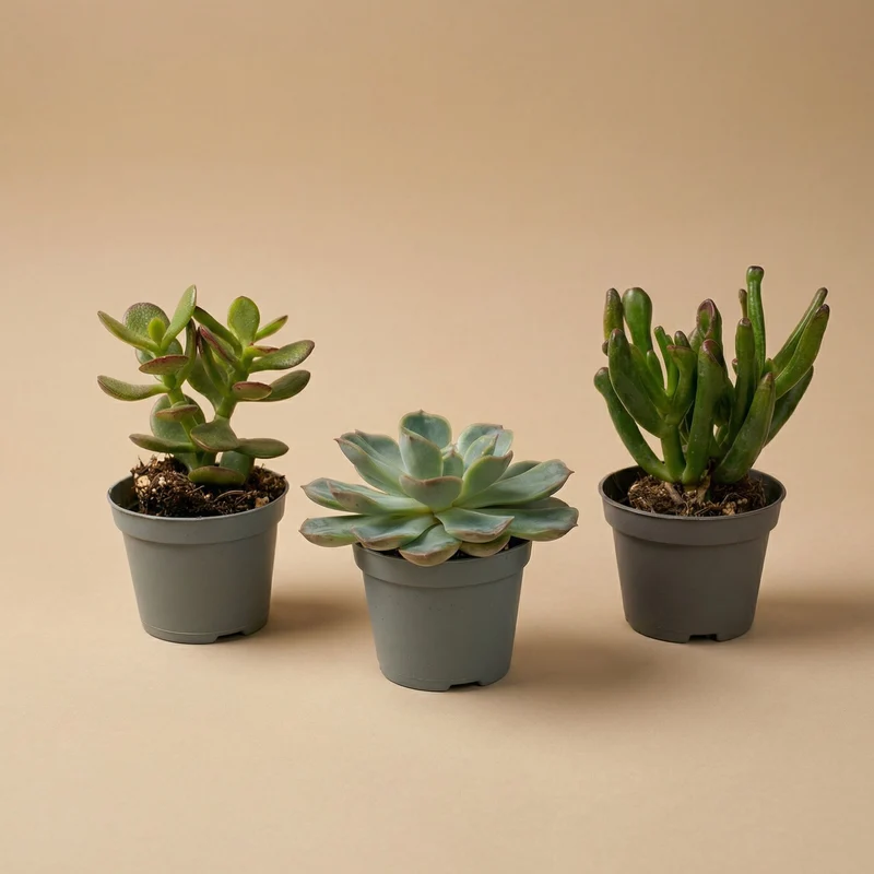 Set of 3 - Succulent Mix Set - Assorted Succulents in 6 cm Pots (8–12 cm high)