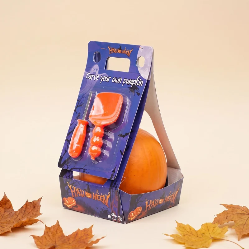 Halloween Pumpkin Carving Kit - Real Pumpkin Included - Ø 15 cm
