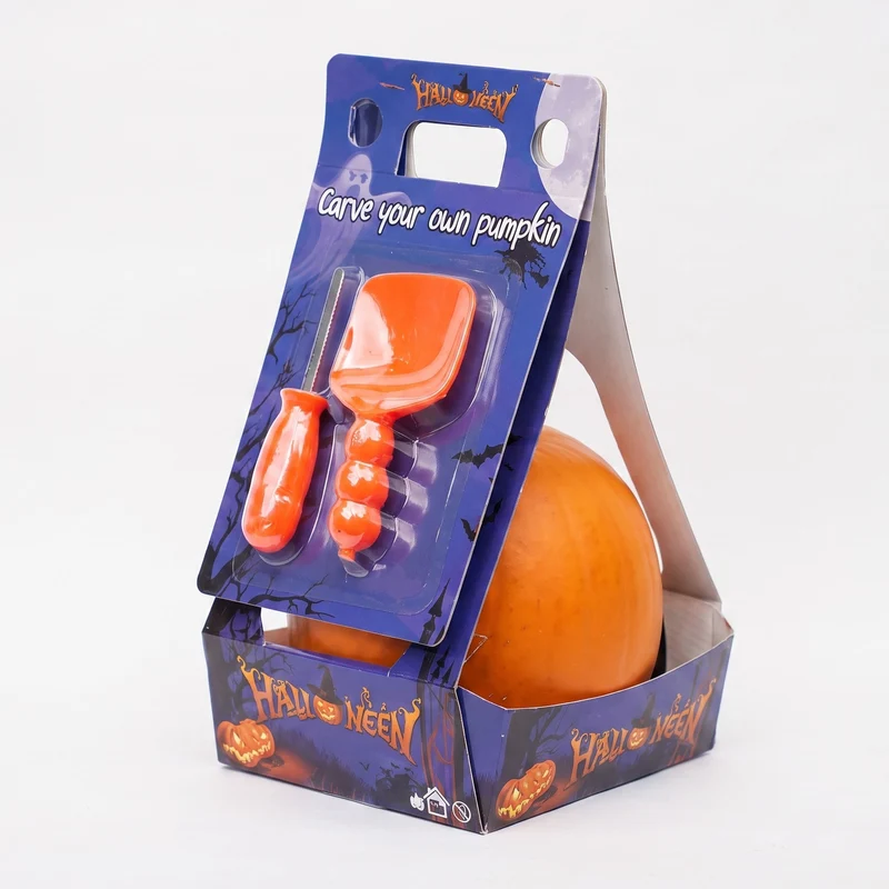 Halloween Pumpkin Carving Kit - Real Pumpkin Included - Ø 15 cm