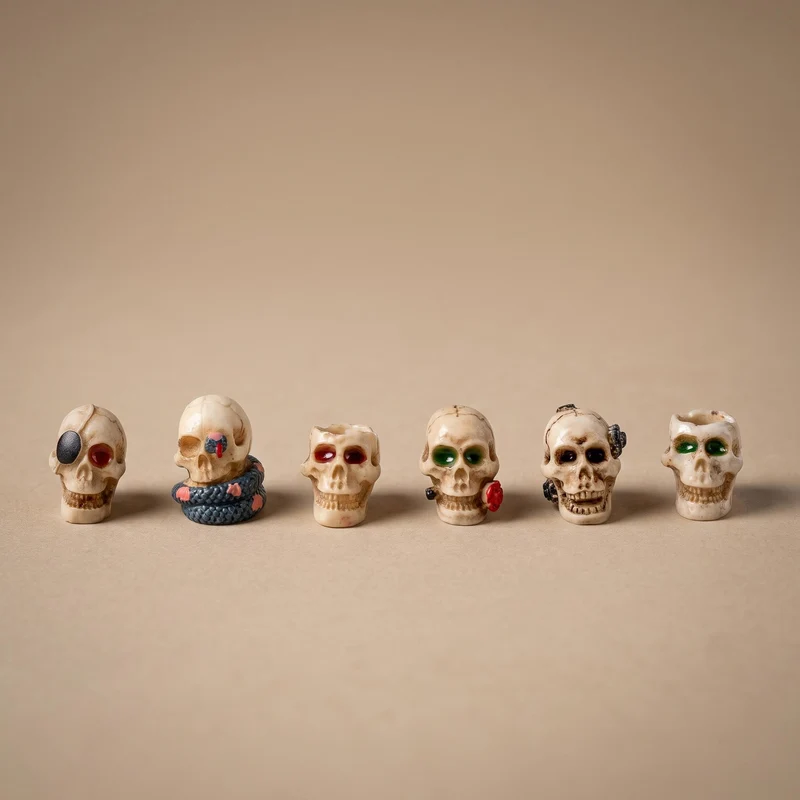 Skulls Gone Wild - 6 pcs - Miniature figurines - Ø 1cm ↑ 2cm