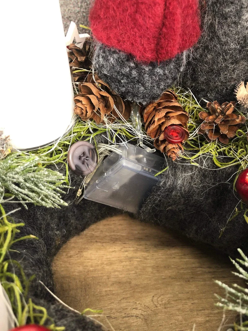 Adventskranz rund stilvoll – mehrjährig handgefertigt mit Tanne