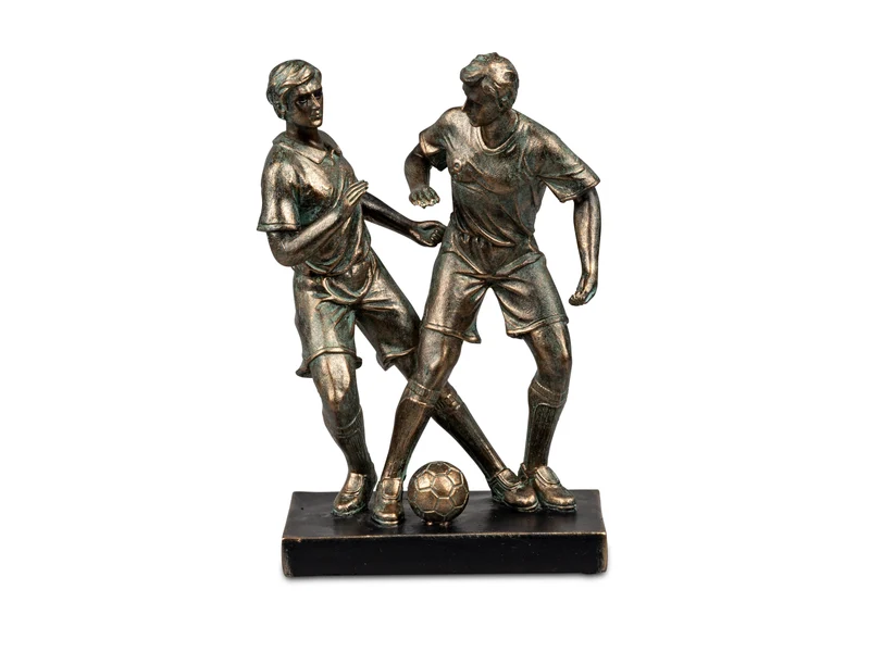 formano Deko-Skulptur Fußballspieler H 24cm – Kunststein Bronzefarben