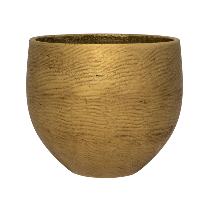 Übertopf Orb Gold aus glasfaserverstärktem Ton
