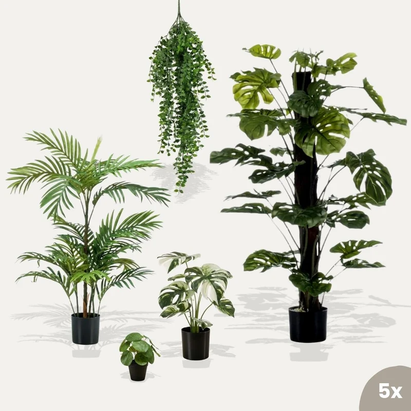 Urban jungle L - 5 pcs - Artificial Plants - Bundle set