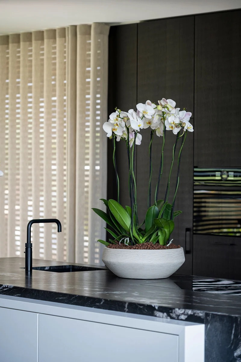 Vase Madu Grau, wasserdicht aus glasfaserverstärktem Ton