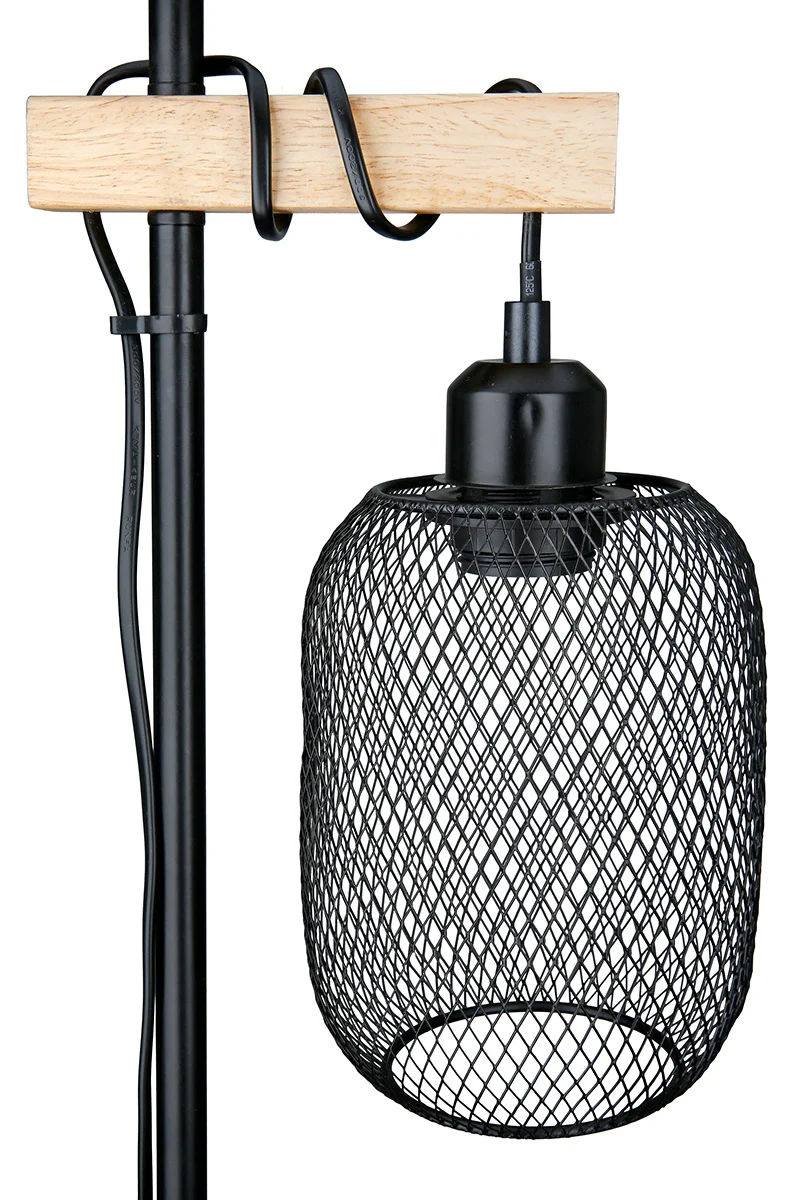Gilde Tischleuchte Gibet 52cm – Moderne Design-Lampe aus Holz & Metall