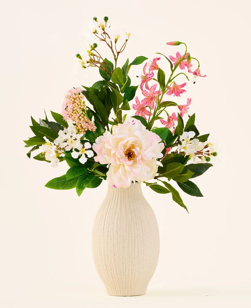 Zijden kunstbloemen boeket Light & Lovely