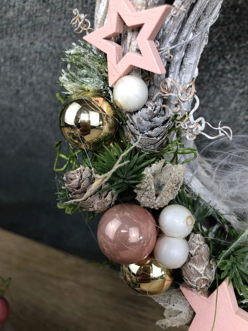 Türkranz Weihnachten mit Engel – romantischer Weihnachtskranz