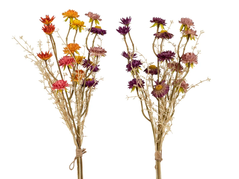 formano Strohblumen Strauß 2er Set H 52cm – Kunstblumen Deko