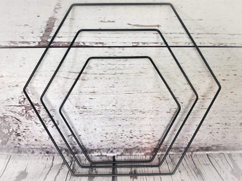 Eukalyptus Hexagon Wanddeko – Trockenblumen Metallring langlebig