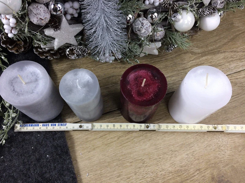 Ersatzkerzen für Adventskranz – Stumpenkerzen passend