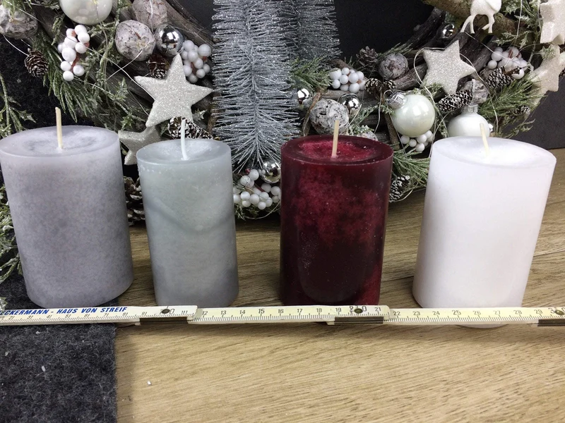 Ersatzkerzen für Adventskranz – Stumpenkerzen passend