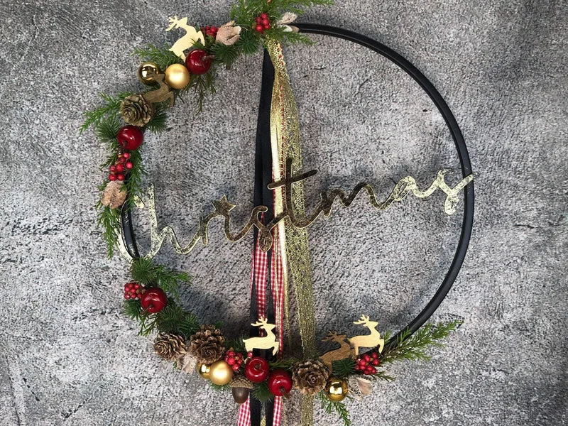 Fensterschmuck Ring Weihnachten – moderner Fensterring mit LED