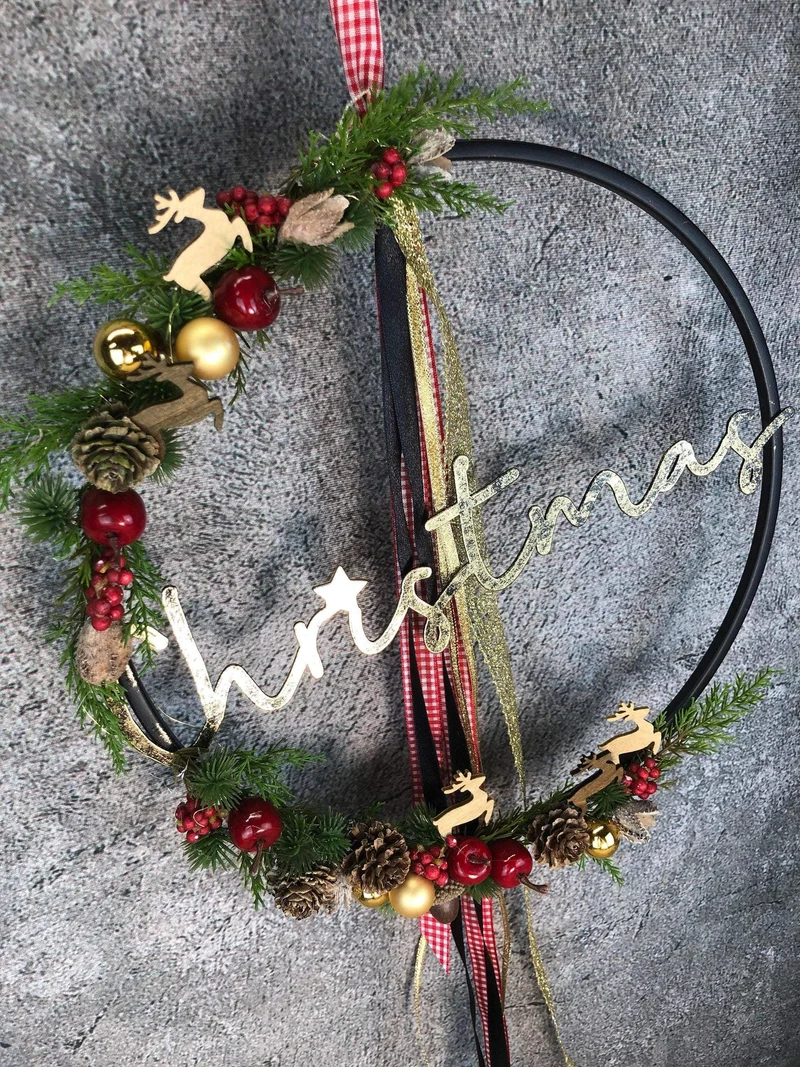 Fensterschmuck Ring Weihnachten – moderner Fensterring mit LED