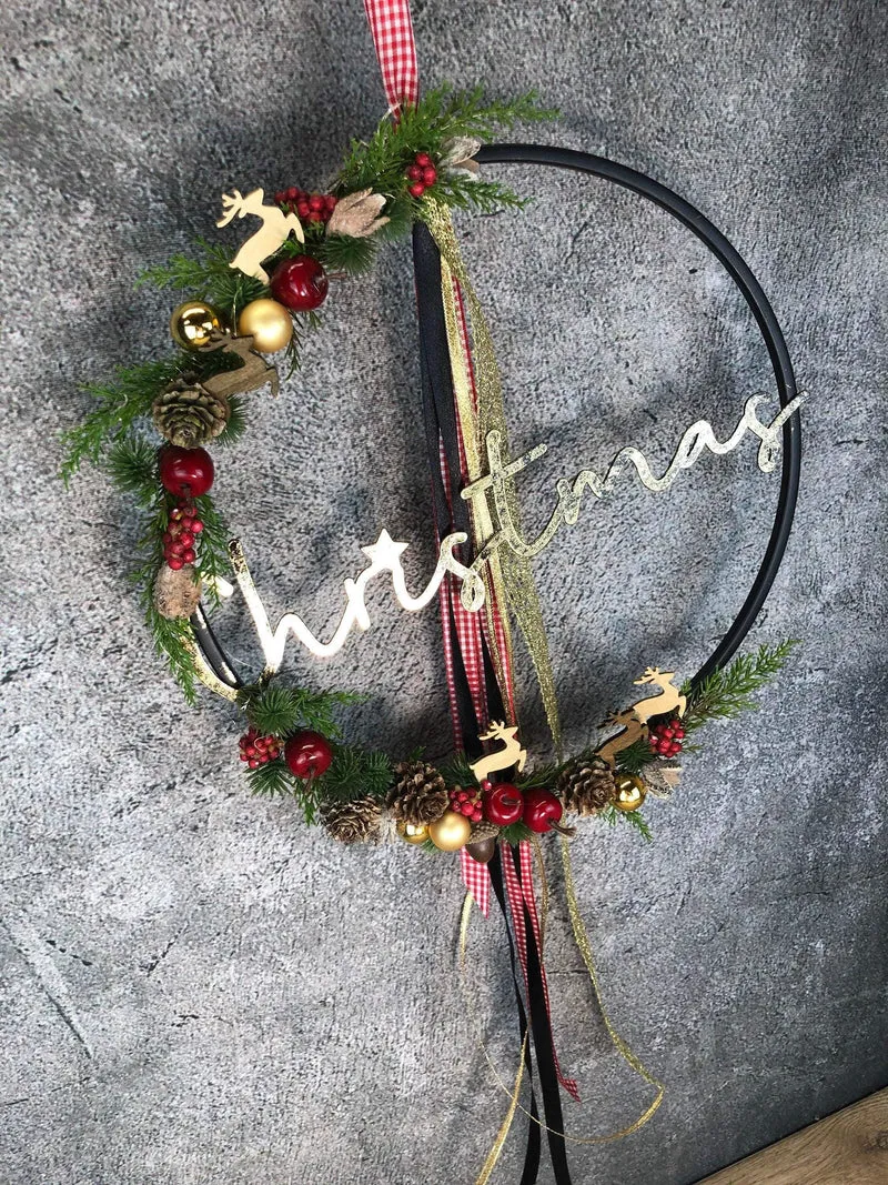 Fensterschmuck Ring Weihnachten – moderner Fensterring mit LED