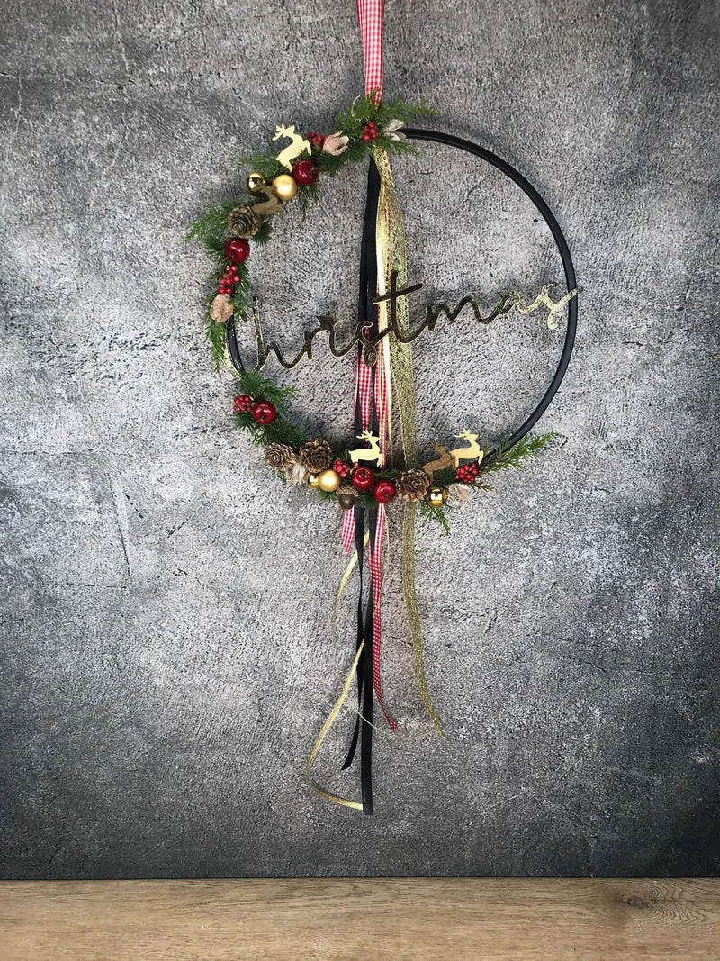 Fensterschmuck Ring Weihnachten – moderner Fensterring mit LED