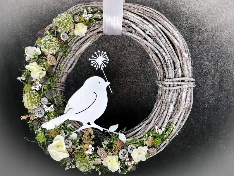 Seidenblumen Türkranz Welcome – Haustürdeko ganzjährig – Wunschfarbe
