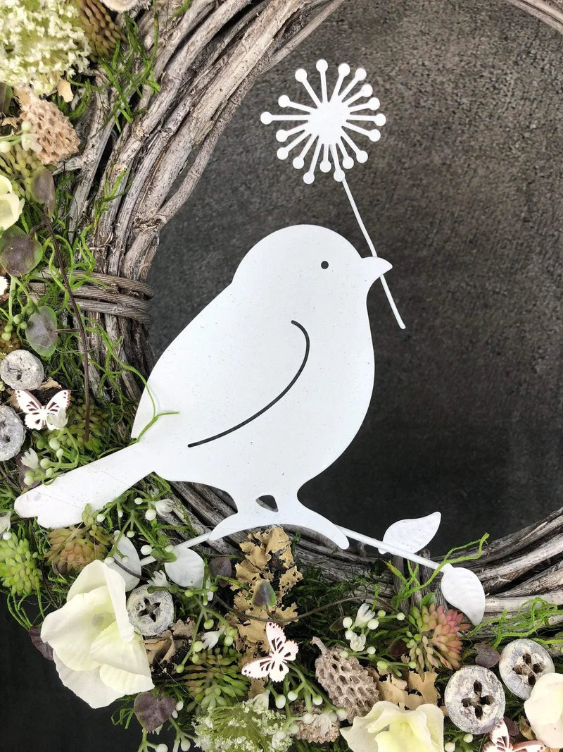 Seidenblumen Türkranz Welcome – Haustürdeko ganzjährig – Wunschfarbe