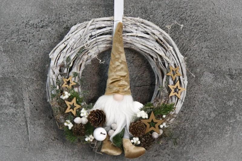 Türkranz Wichtel Weihnachten Tanne – mehrjährig stimmungsvoll
