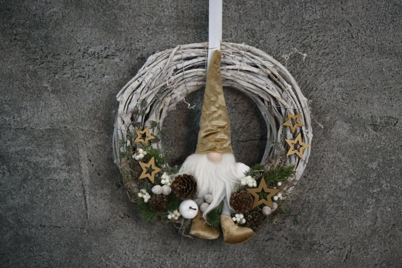Türkranz Wichtel Weihnachten Tanne – mehrjährig stimmungsvoll