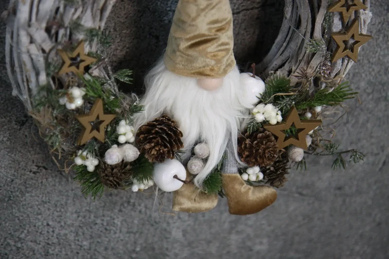Türkranz Wichtel Weihnachten Tanne – mehrjährig stimmungsvoll