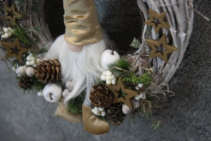 Türkranz Wichtel Weihnachten Tanne – mehrjährig stimmungsvoll