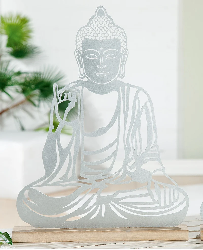 Metall Relief Thailändischer Buddha H: 31cm