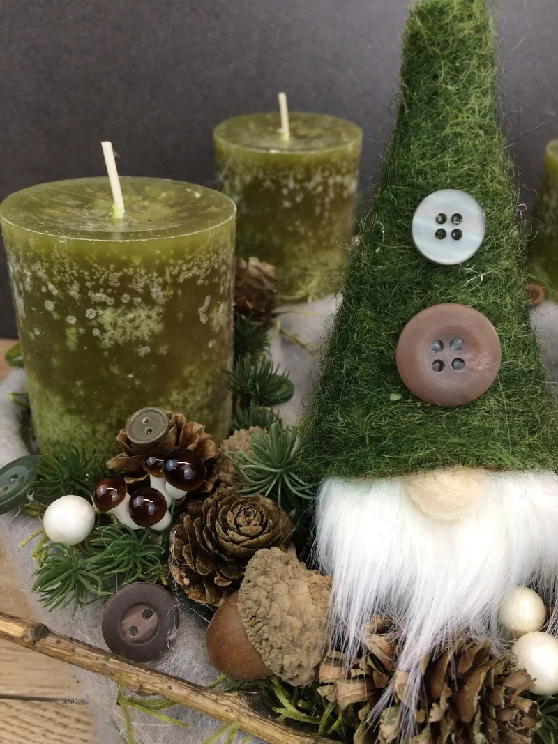 Adventskranz rund – mehrjährig wiederverwendbar & handgefertigt festli