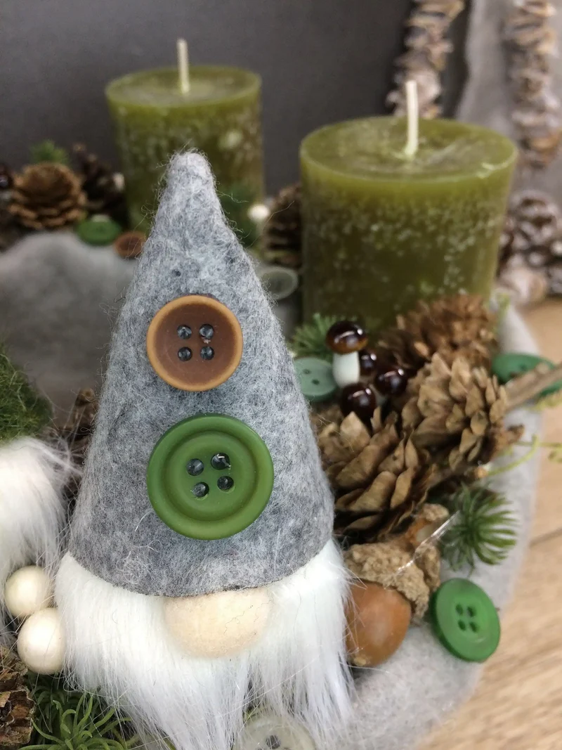 Adventskranz rund – mehrjährig wiederverwendbar & handgefertigt festli