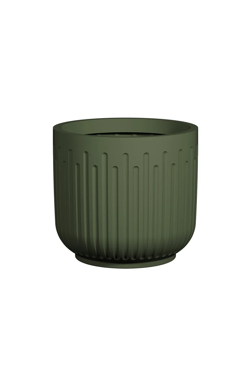 Blumentopf Arcus Salbeigrün aus Fiberglas
